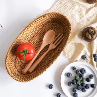Khay đựng đồ mây tre đan