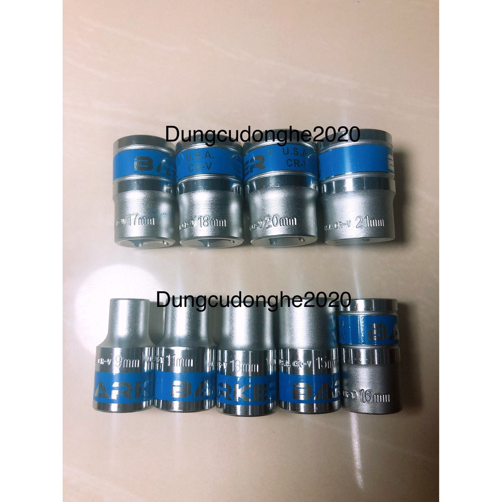 Bộ Đầu Tuýp, Đầu Khẩu 1/2 Barker/Top 9,11,13,15,16,17,18, 20, 21