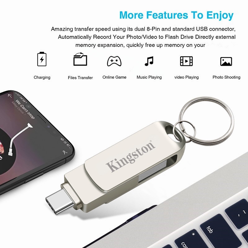 Ổ Đĩa Flash 2 Trong 1 Otg 512GB Type-C Cho Điện Thoại