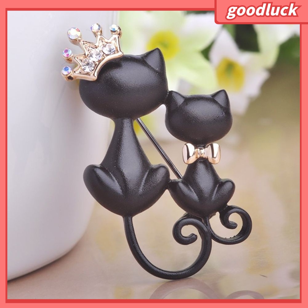 Trâm Cài Áo Hình Chú Mèo Bằng Đá Thời Trang Cho Nữ