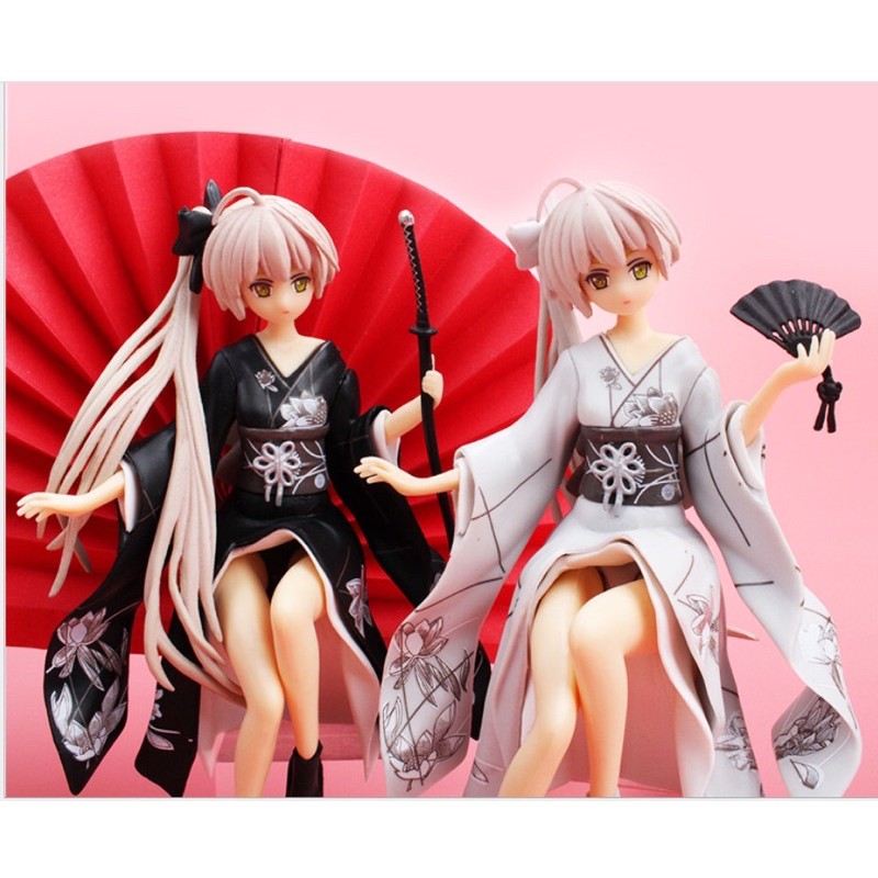 Mô hình đồ chơi nhân vật hoạt hình Nhật Bản Kasugano sora mặc kimono có kèm bục ngồi