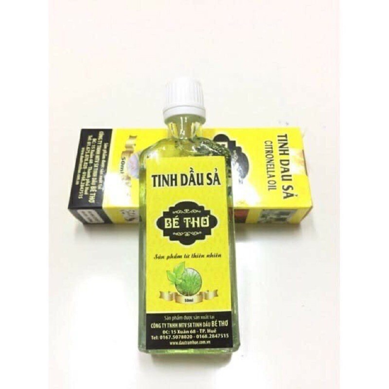 [Hàng mới về] Tinh dầu sả Bé Thơ 50ml giúp đuổi muỗi tắm sả bảo vệ gia đình hàng chất lượng cao đảm bảo