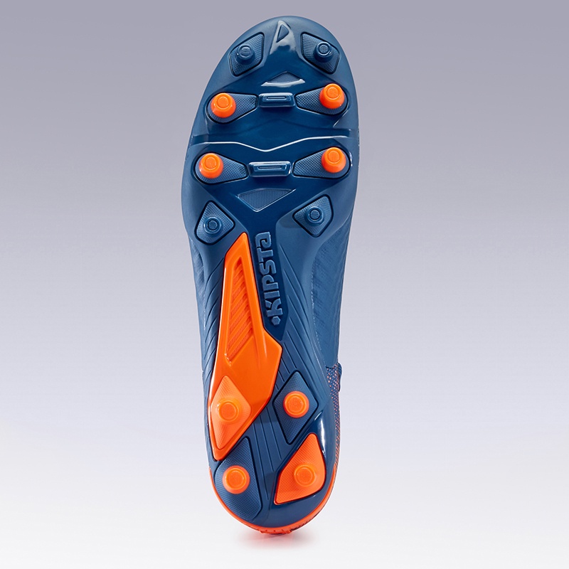 Giày đá bóng sân cỏ tự nhiên Decathlon Kipsta agility 900 mesh fg cho trẻ em xanh dương/ đỏ