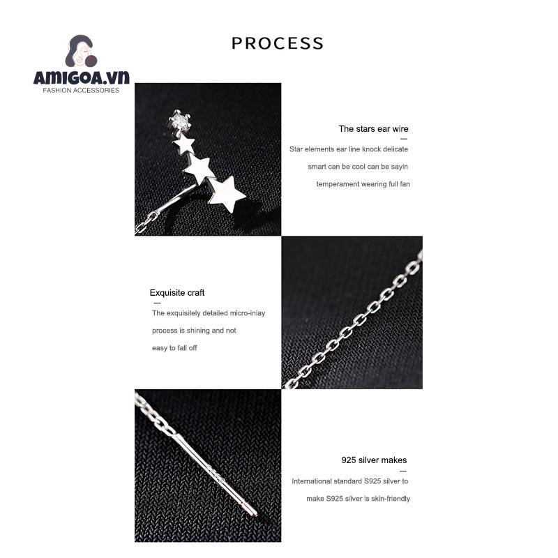 ✨✨Bông Tai Dáng Dài Đính Ngôi Sao Tua Rua Thời Trang Cho Nữ