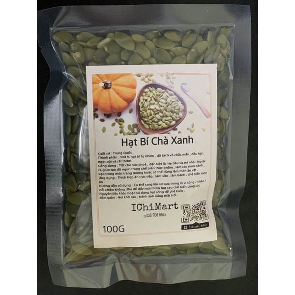 Hạt bí 100g, hạt khô tự nhiên , Nguyên liệu làm kẹo hạnh phúc, kẹo thuyền , làm nhân bánh trung thu