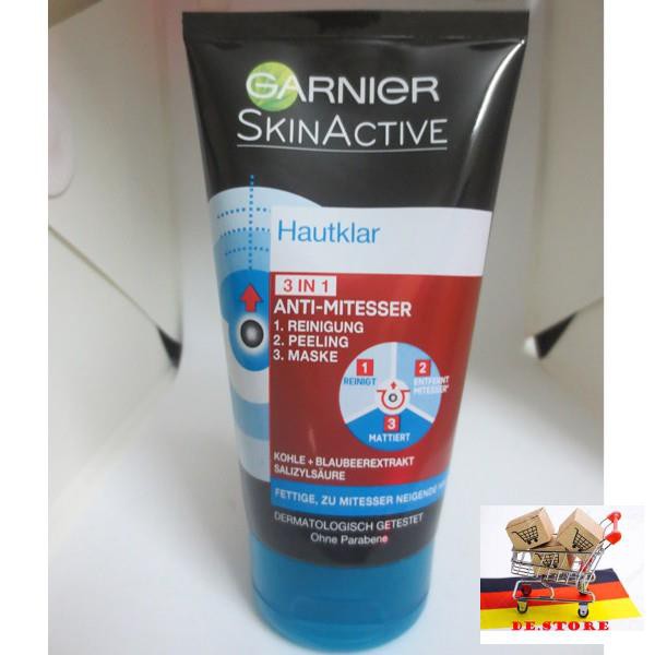 [DE] Sữa rửa mặt Garnier Skin Active Hautklar 3 in 1 cho nam, xách tay Đức