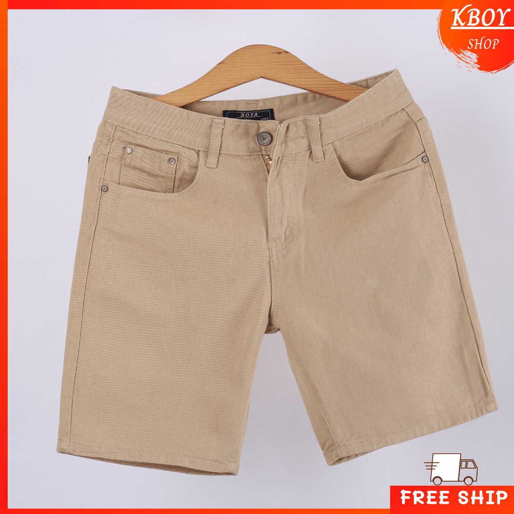 Quần Short Jeans [𝐅𝐑𝐄𝐄 𝐒𝐇𝐈𝐏] Quần đùi jeans nam chất trơn bigsize ba màu trắng/đen/vàng - 007 | BigBuy360 - bigbuy360.vn