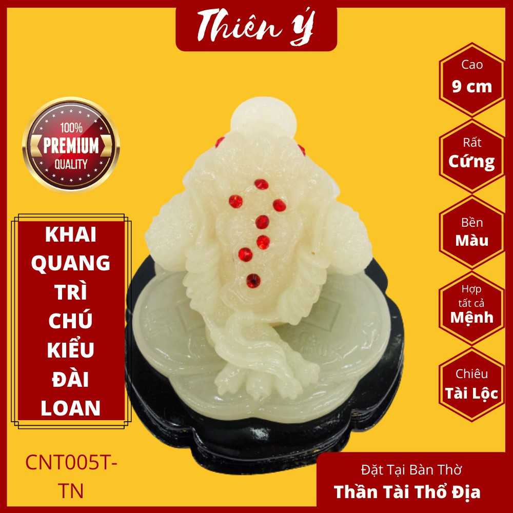 [Hỗ Trợ Khai Quang] Cóc Ngậm Tiền - Thiềm Thừ Phong Thủy- cao 9 cm-CNT005T-TN-Đồ Thờ Thiên Ý