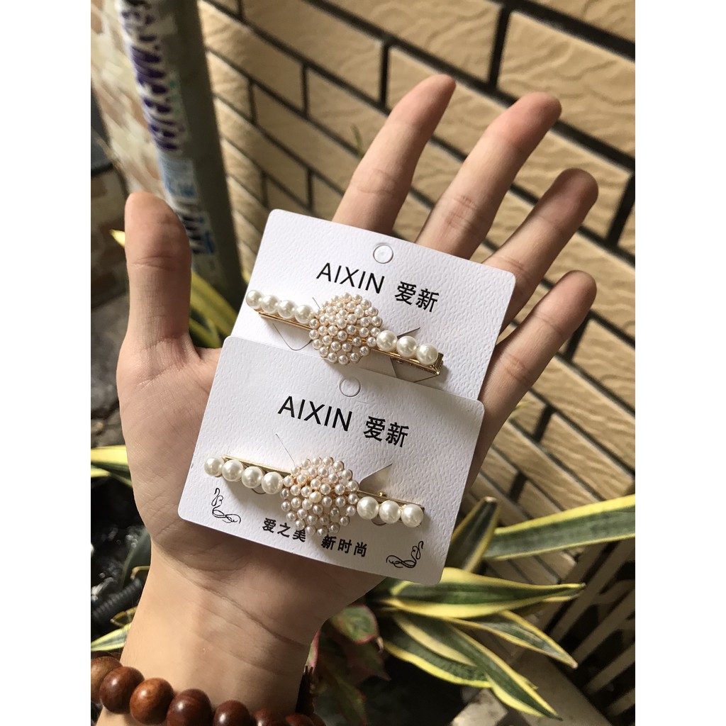 Kẹp mái đính hạt kiểu thời trang xinh xắn DTOnline