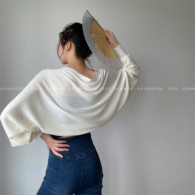 SUXI Áo Cardigan Dệt Kim Mỏng Tay Dài Dáng Rộng Màu Sắc Đơn Giản Dễ Phối Đồ Cho Nữ
