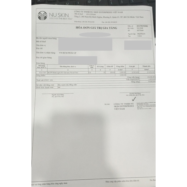 1 Cặp Gel Nuskin Chạy Máy Nâng Cơ Galvanic Phiên Bản Mới 2022