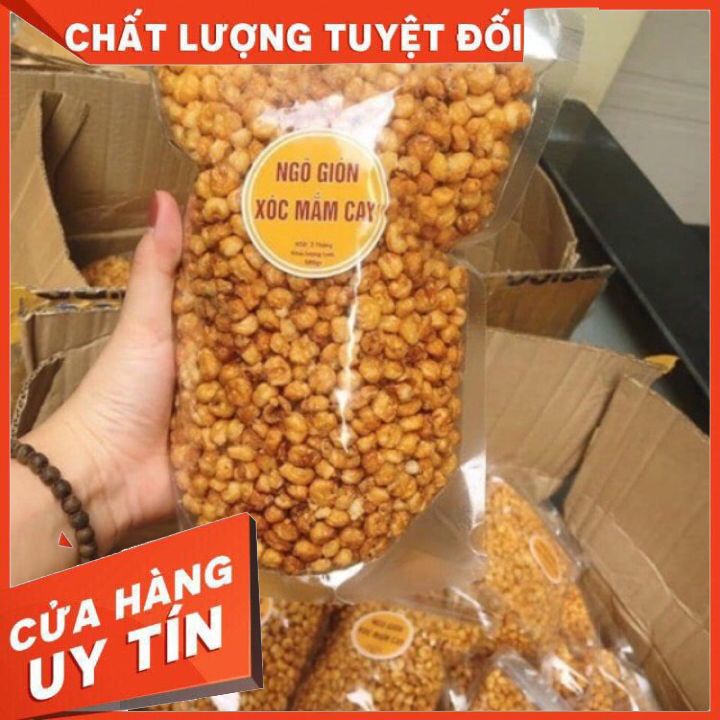 [Mã 155FMCGSALE giảm 7% đơn 500K] FREESHIP Ngô Giòn Xóc Mắm Cay Túi 500gr