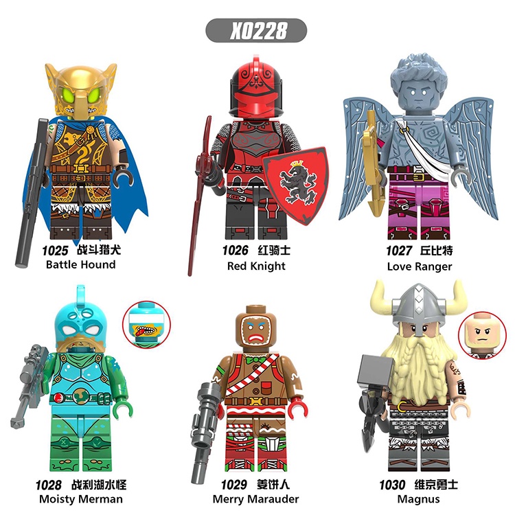 LEGO Mô hình nhân vật hiệp sĩ đỏ X0228