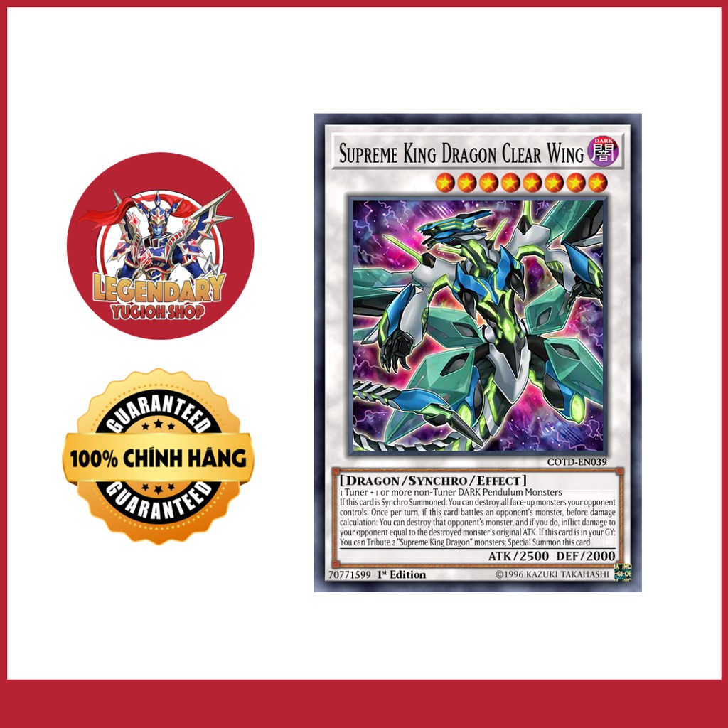 EN-JP]Thẻ Bài Yugioh Chính Hãng] Supreme King Dragon Clear Wing