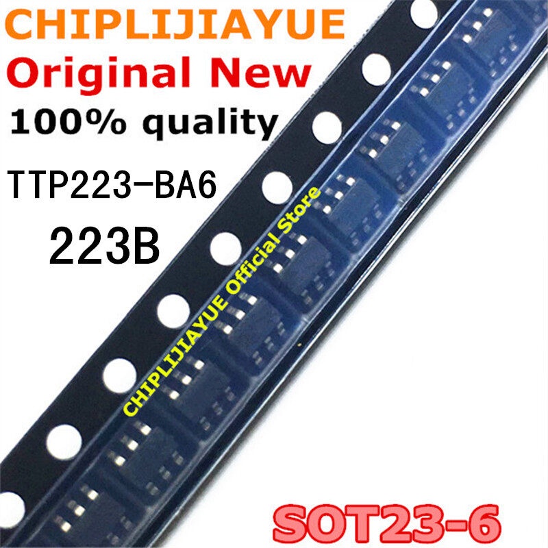 20 CHIẾC TTP223-BA6 TTP223 SOT-23 223B SOT23-6 SOT SMD Chipset IC mới và nguyên bản
