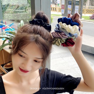 Dây buộc tóc vải satin nhiều màu