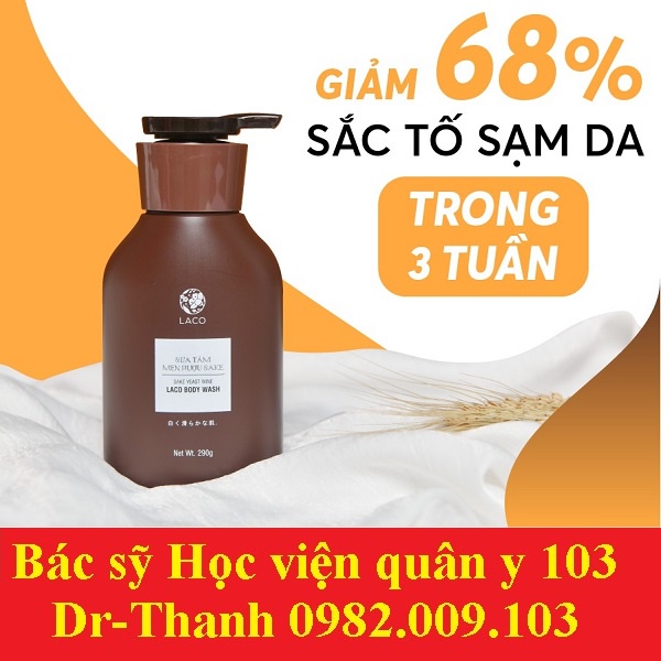 sữa tắm trắng da men rượu sake LACO HOT 290g