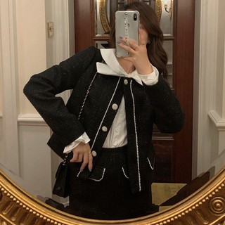 (SẴN) Set dạ ánh kim + áo sơ mi tiểu thư