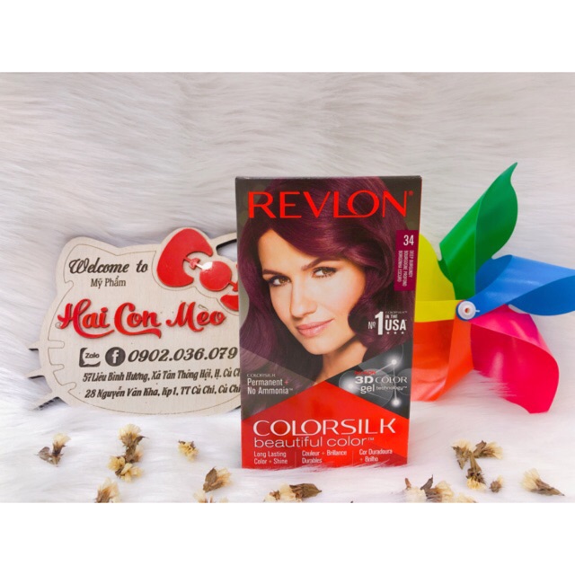 Nhuộm Tóc Revlon 34 Màu Đỏ Rượu