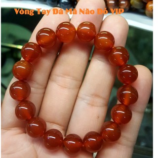 Vòng Tay Đá Mã Não Đỏ kich thước hạt 10ly