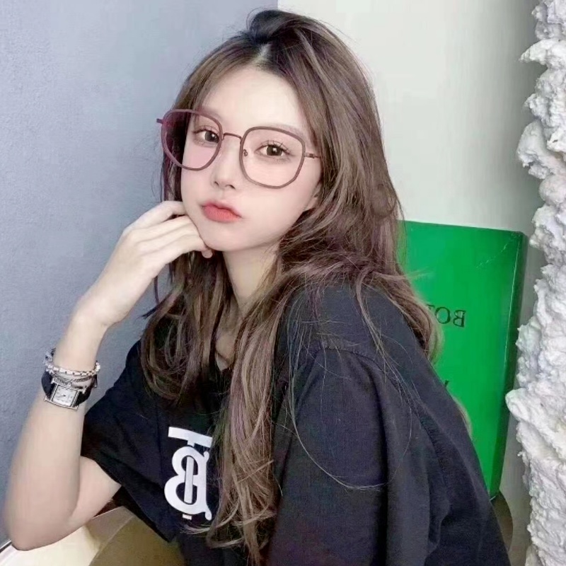 Mắt Kính Gọng Vuông Chống Bức Xạ Phong Cách Hàn Quốc Cho Nữ