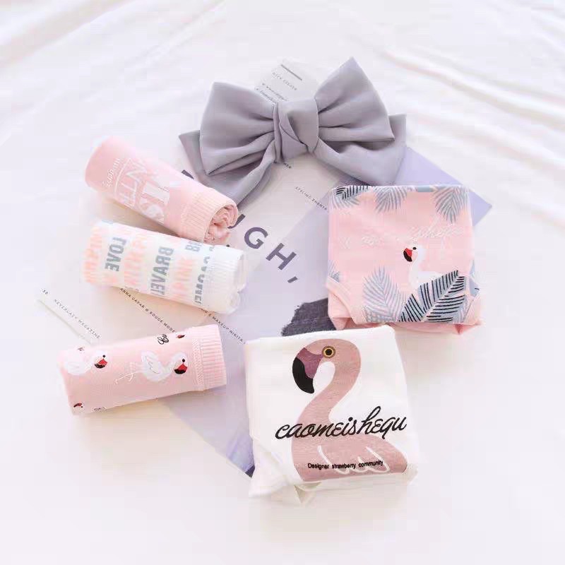 Đồ Lót Nữ🌸Quần Lót Cotton Họa Tiết Chủ Đề Hồ Thiên Nga FLQ45