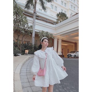 đầm baby doll gấm