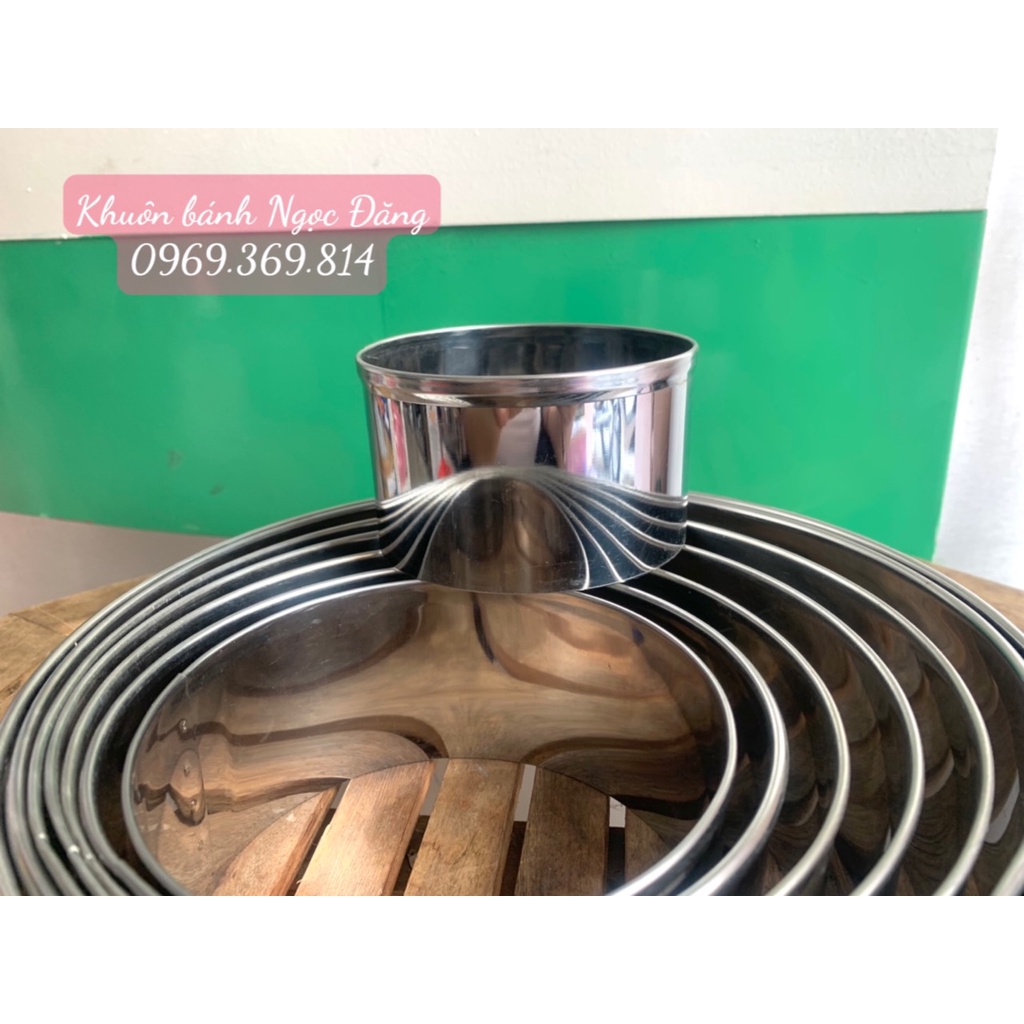 Khuôn ring tròn inox loại dày cao cấp nhiều size cao 6cm. hàng có sẵn giao nhanh