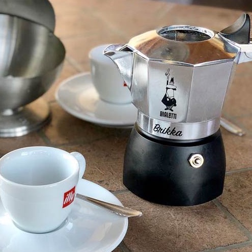Ấm pha cà phê kiểu ý Moka Pot Brikka - 2 ly - New 2020