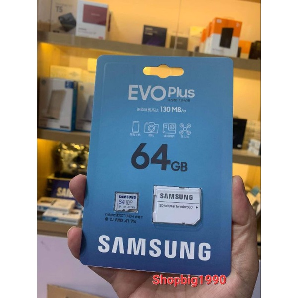 Thẻ nhớ MicroSD Samsung 64Gb Evo Plus- bảo hành 5 năm