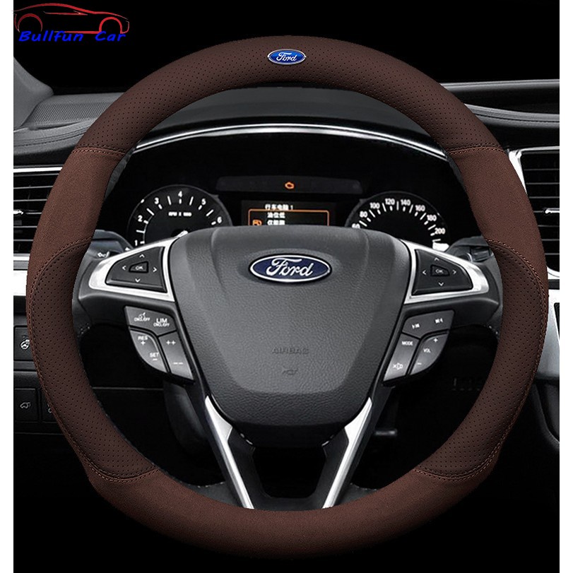 Bọc vô lăng xe hơi Ford Fiesta Focus Mustang Ranger Kuga EcoSport bằng da mỏng chống trượt