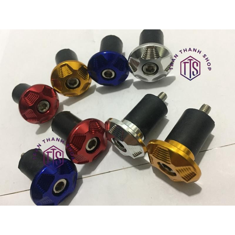 Gù tay lái xe máy NHÔM CNC - TTS03 ( Vàng ánh kim )