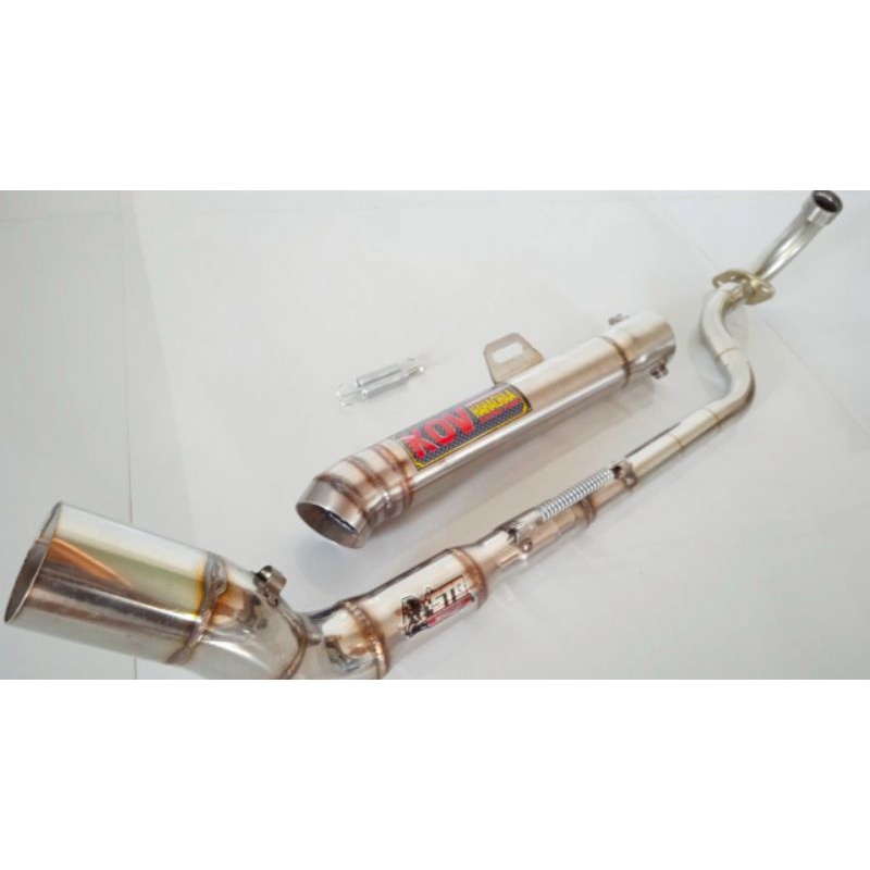 Pô kou inox không nỉ full cổ kong 2 khúc cho dream Wave sirius dream