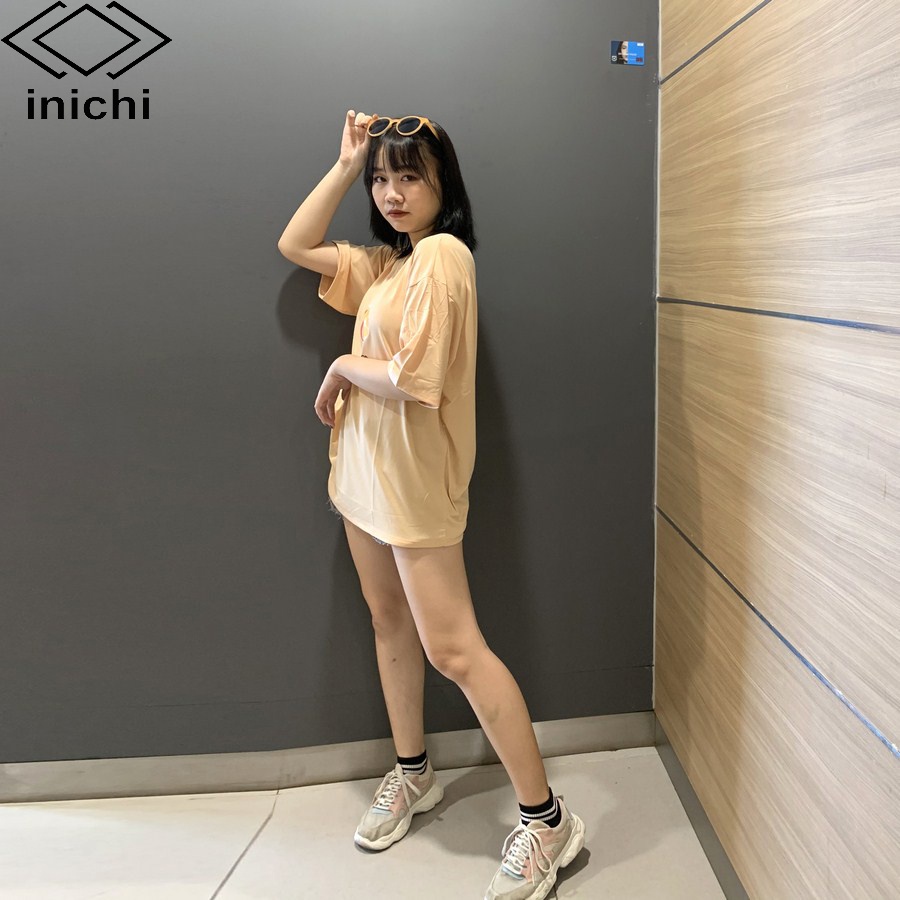 Áo thun tay lỡ INICHI A633 form rộng oversize nam nữ áo phông unisex