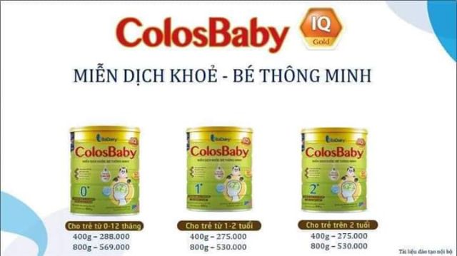 Sữa non Colosbaby IQ Gold 1+ 800gr