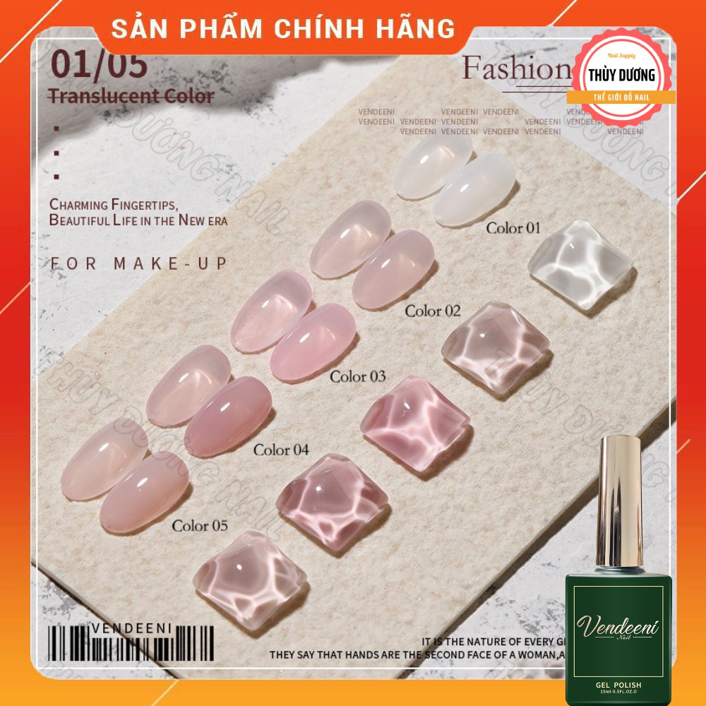 [01 - 05] Sơn gel Vendeeni chính hãng màu thạch 15ml