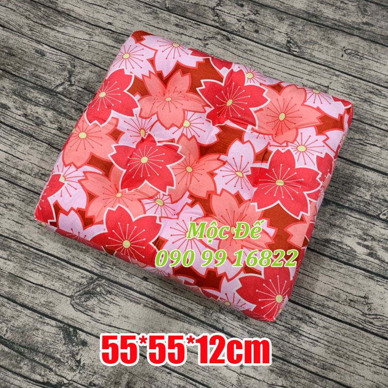 Đệm Ngồi Ghế Sofa KAGAMI 55x55x12cm Siêu To Dày - Dùng Ngồi Ghế Gỗ, Văn Phòng, Gối Tựa Lưng