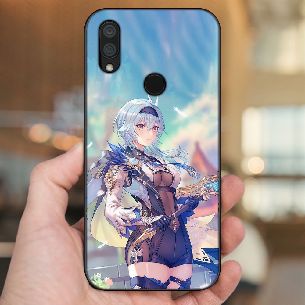 Ốp lưng Xiaomi Redmi 7 viền đen in hình Eula Genshin Impact