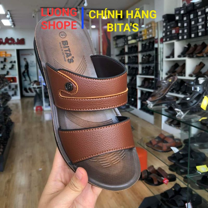 Dép da nam Bitas quai ngang bền đẹp DUM114 (size 38-43)