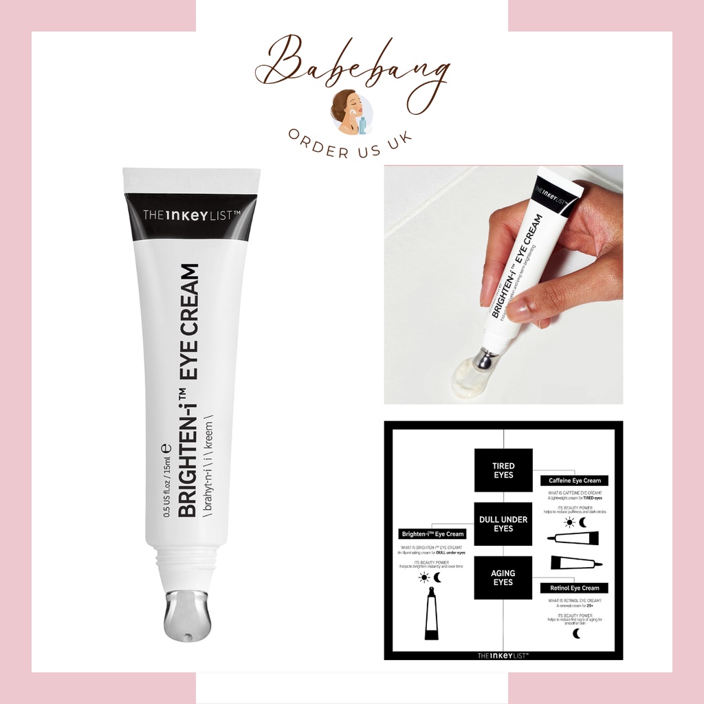 [CÓ ẢNH THẬT-SĂN SALE] Kem dưỡng mắt The INKEY List Brighten-i Retinol Caffein Eye Cream 15ml (Bill 