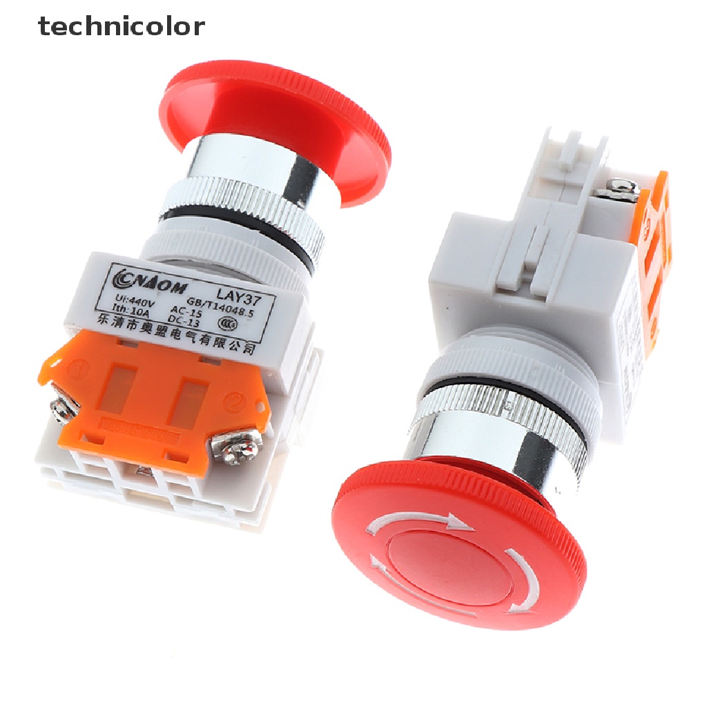 1 Nút Công Tắc Nhấn Khẩn Cấp 10A LAY37 Hình Nấm
