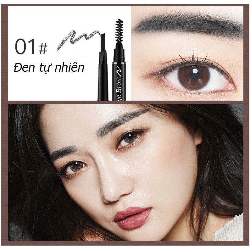 💙KÈM QUÀ TẶNG💙 Chì Kẻ Mày Lameila Double Effect hai đầu chống nước bút chì kẻ mày nội địa Trung TAYOKA | BigBuy360 - bigbuy360.vn