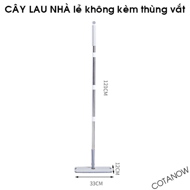 Cây lau nhà lẻ không kèm thùng vắt , cây lau nhà thay thế tiện lợi