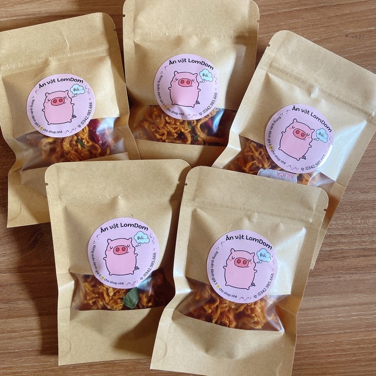 Khô gà lá chanh xé cay 200g LomDom food đồ ăn vặt Hà Nội | BigBuy360 - bigbuy360.vn