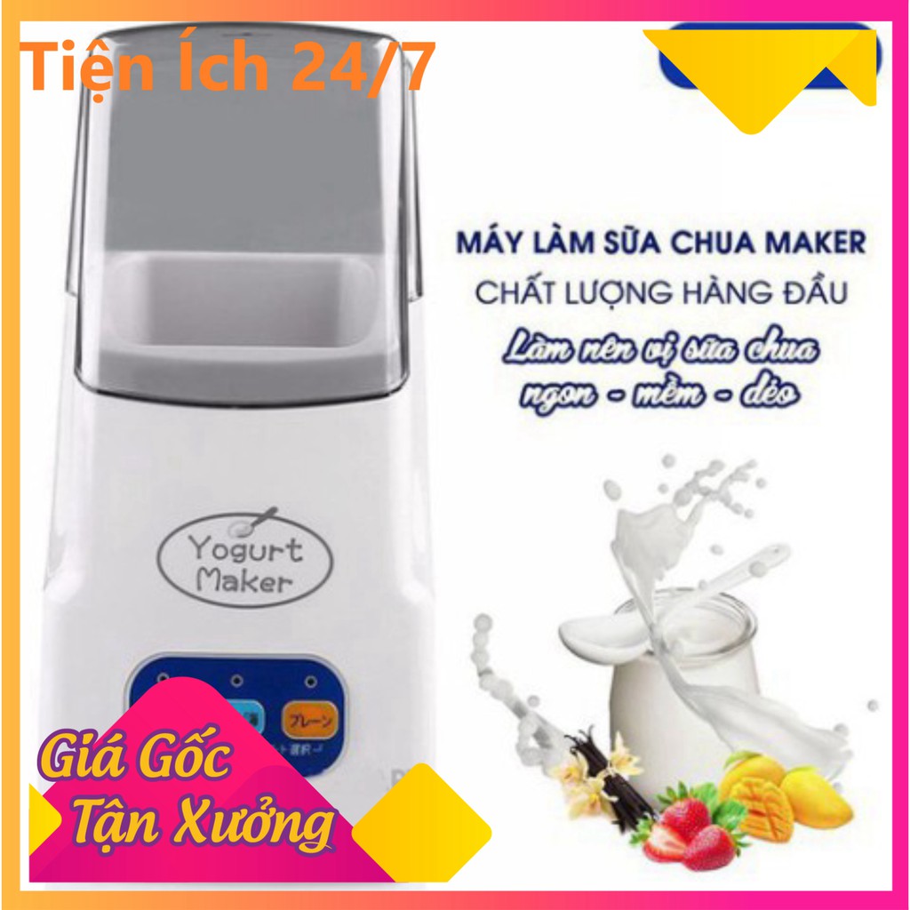 Máy Làm Sữa Chua Nhật Bản Tại Nhà Yogurt Maker, 3 Nút Tự Động Công Nghệ Mới, Bảo Hành 12 Tháng - [Tiện Ích 24/7]