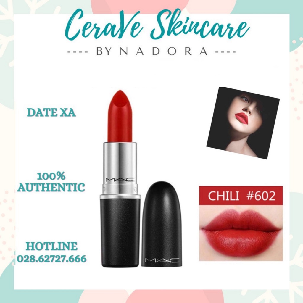 Son MAC Chili 602 Tone Đỏ Gạch