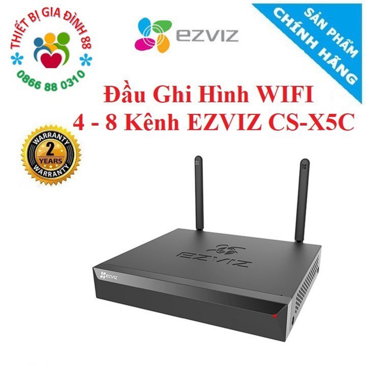 Đầu Ghi Hình WIFI 4 - 8 Kênh EZVIZ CS-X5S – Chính Hãng BH 24 Tháng (thay bằng DS-7104NI và DS-7108NI)