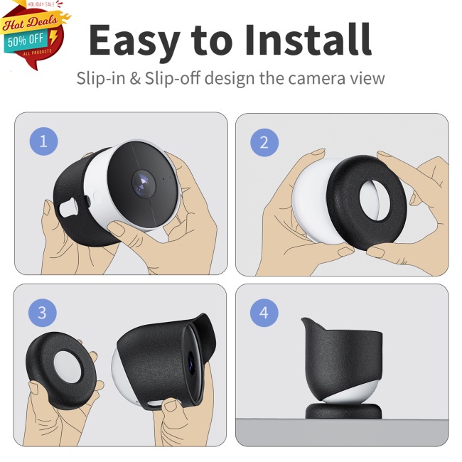 Vỏ Silicon Bảo Vệ Máy Ảnh Ngoài Trời Chống Thời Tiết Cho Google Nest Camera