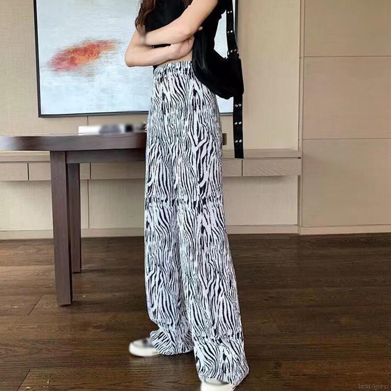 Quần Dài Lưng Cao Hoạ Tiết Ngựa Vằn Thiết Kế Thanh Lịch Cho Phái Nữ | BigBuy360 - bigbuy360.vn