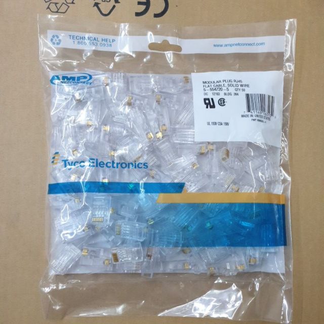 Đầu bấm dây mạng Rj45 cad6 AMP loại xịn